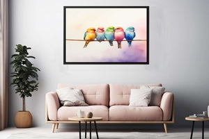 Minimal Birds on Wire Scene