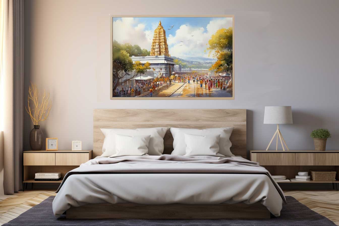 Tirupati Balaji Temple Painting – Sacred South Indian Tribute