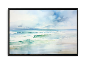 Watercolor Beach Art canvas Print
