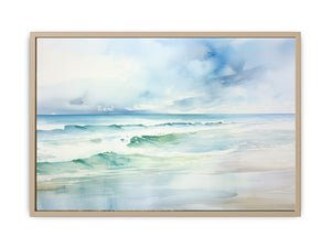 Watercolor Beach Art framed Print