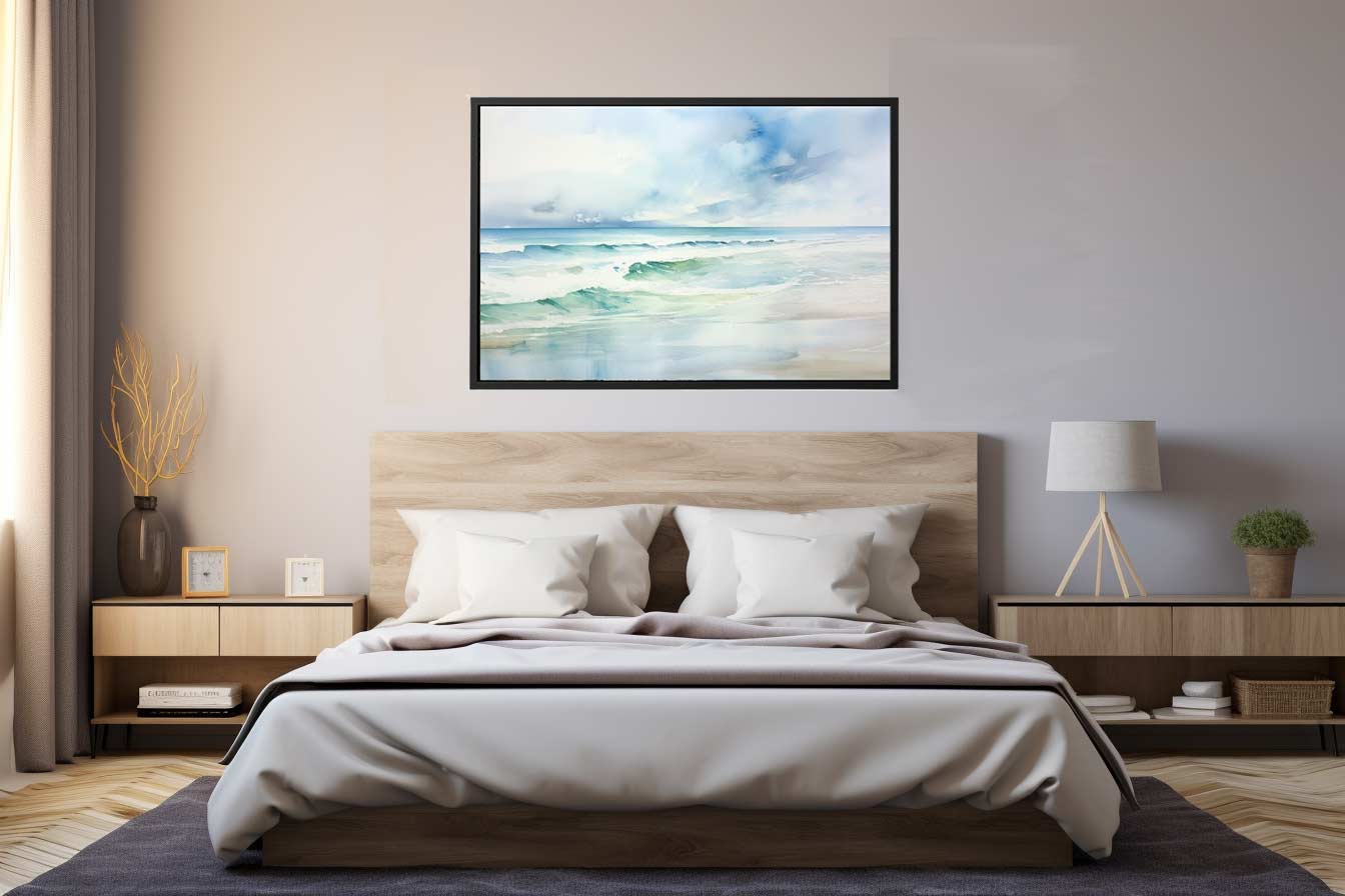Watercolor Beach Art Print