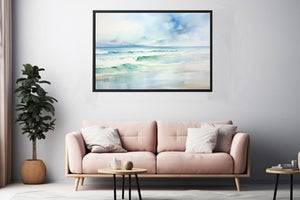 Watercolor Beach Art Print