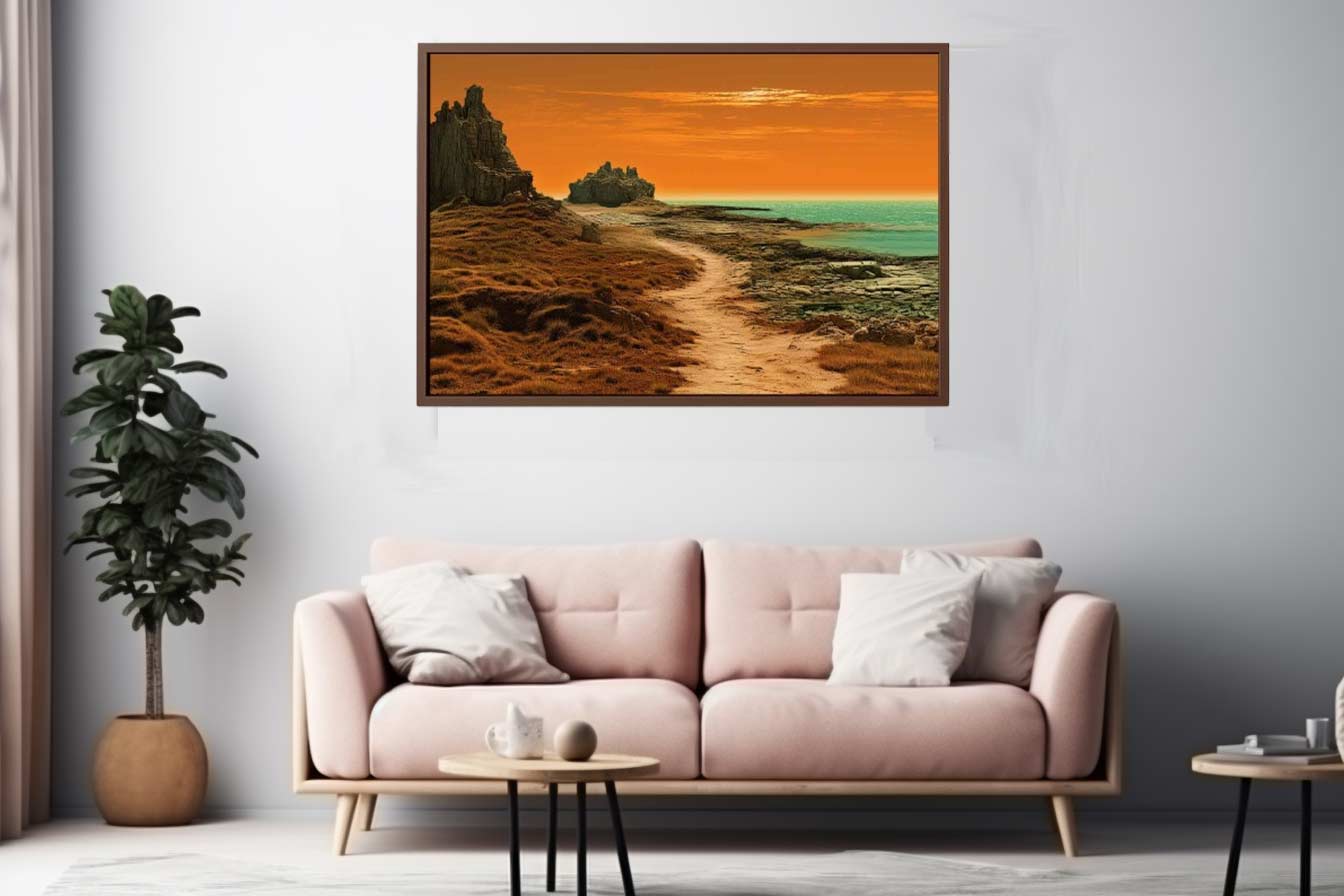 Sand Stones Beach Path Art Print
