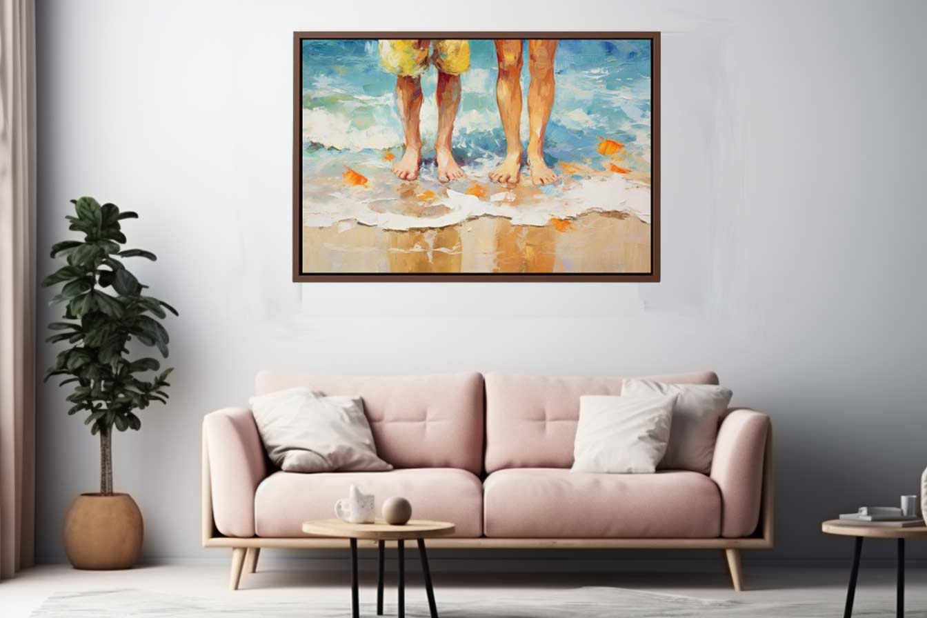 Couple Step In Beach Art Print