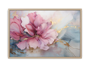 Flower Gold Art framed Print