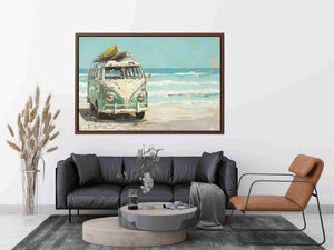 Kombi Van on beach