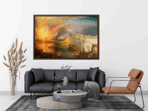 The Burning of the Houses of Parliament by Joseph Mallord William Turner Painting