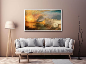 The Burning of the Houses of Parliament by Joseph Mallord William Turner Painting
