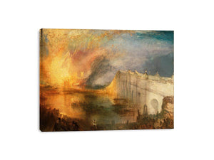 The Burning of the Houses of Parliament by Joseph Mallord William Turner Painting