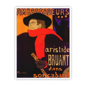 Ambassadeurs by Henri de Toulouse by Lautrec Framed Print