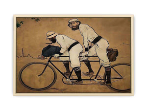 Self Portrait of Casas with Pere Romeu on a Tandem Art Print