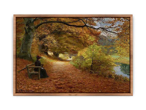A Wooded Path In Autumn Poster