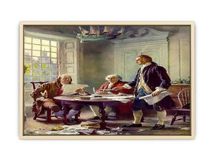 Writing the Declaration of Independence in 1776 Art Print