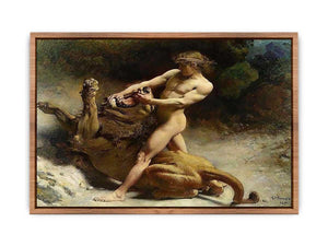Samson's youth by Léon Bonnat Poster