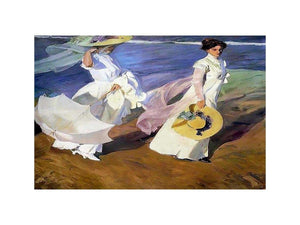 Strolling along the Seashore by Joaquin Sorolla y Bastida
