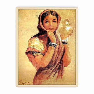 The Milkmaid by Raja Ravi Varma Art Print