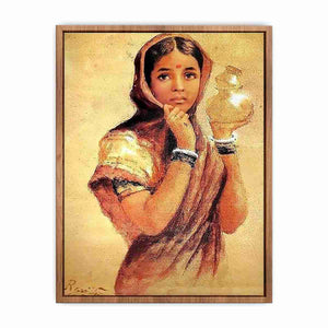 The Milkmaid by Raja Ravi Varma Poster