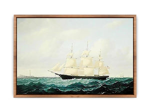 Dashing Wave' clipper ship off Boston Light Poster