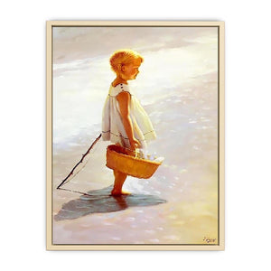 Young Girl On A Beach Art Print