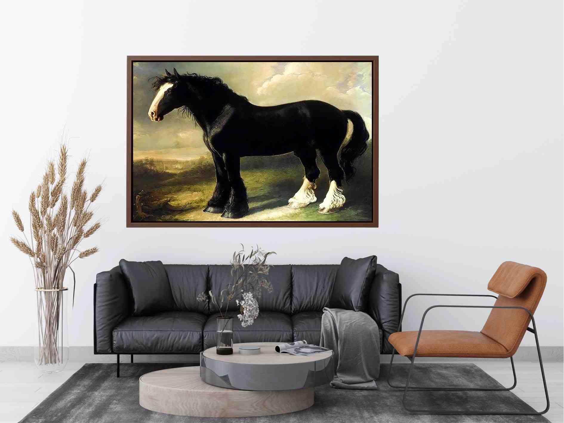 Old English Black Horse by WILLIAM SHIELS Painting