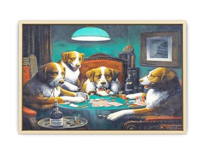 Dogs Playing Poker Painting Art Print