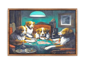 Dogs Playing Poker Painting Poster
