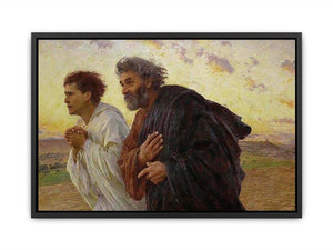 Peter and John Running to the Tomb Canvas Print