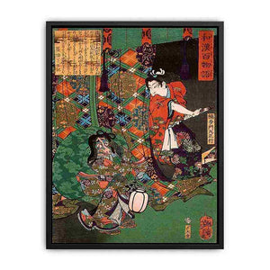 Masatsura Surprising a Fox Ghost Canvas Print