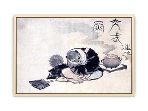 The Tea Kettle Raccoon Art Print