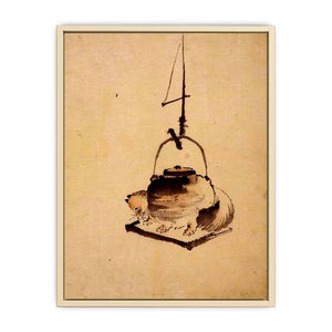 Hokusai tanuki tea kettle Art Print