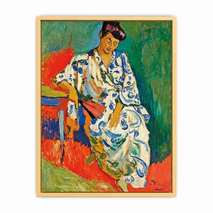Madame Matisse in a Kimono by André Derain Streched canvas