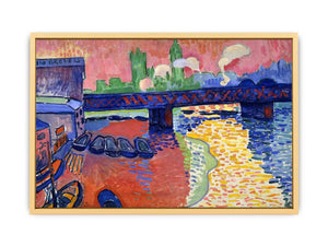 Charing Cross Bridge, London by André Derain. Streched canvas