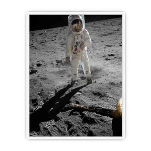 Astronaut Walk on Moon Framed Print