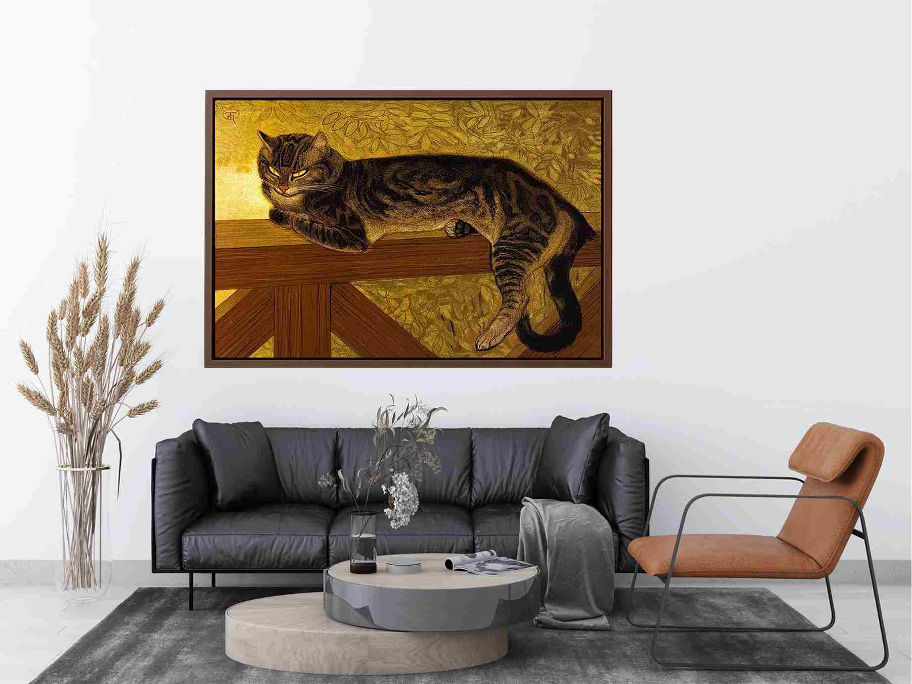 Summer Cat on a Balustrade By Steinlen