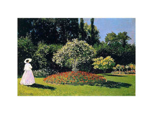 Woman In A Garden by Monet