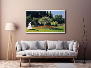 Woman In A Garden by Monet