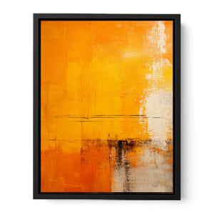 Yellow And Orange Abstract Painting Canvas Print