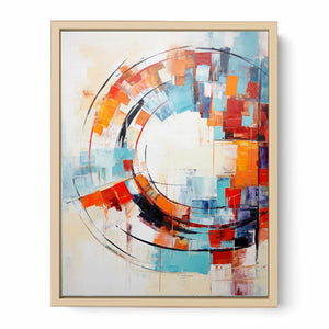 Circle Abstract Painting Streched canvas