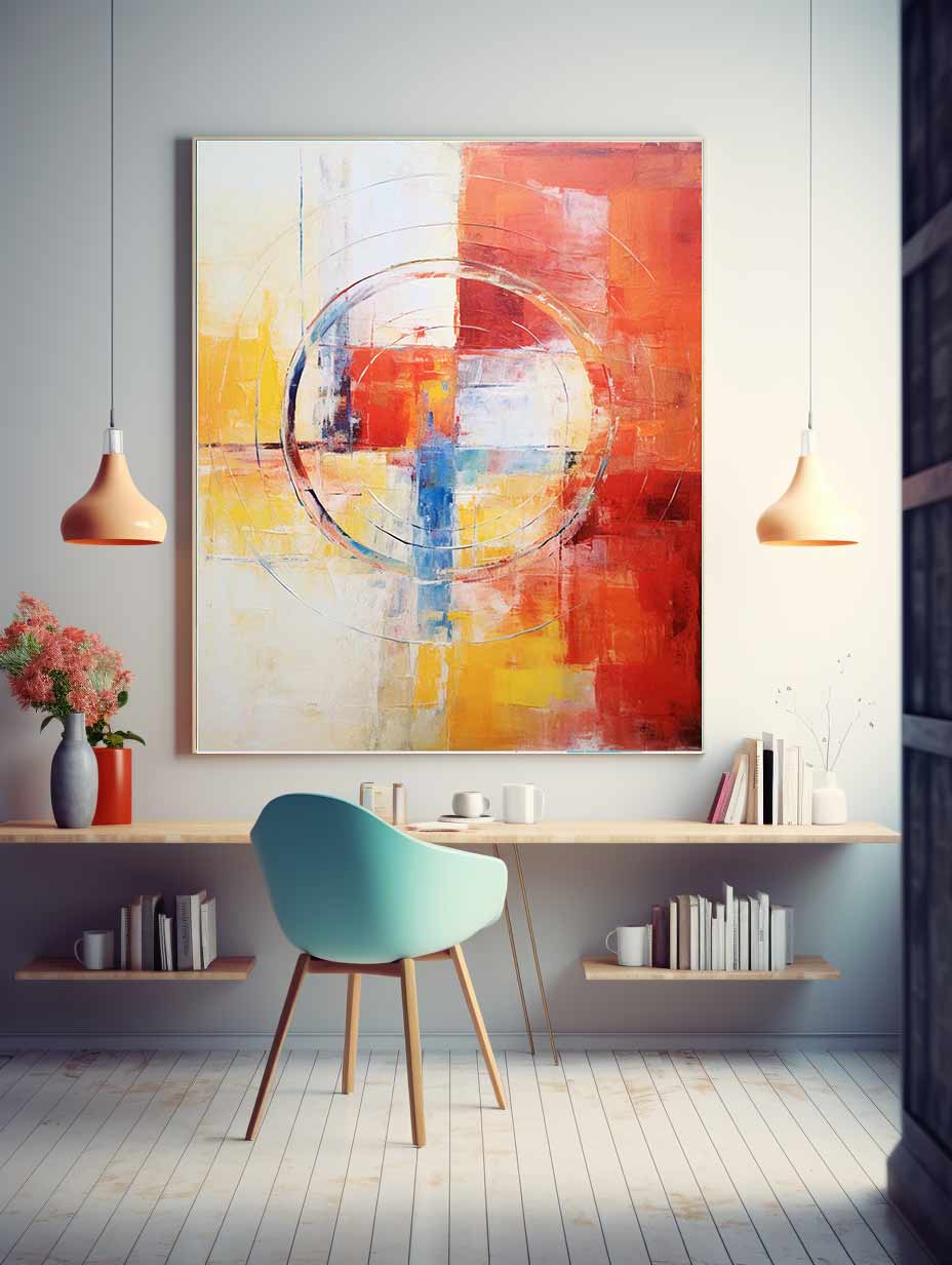Abstract Painting Mix Color Painting