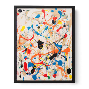 Rainbow Drip Painting Canvas Print