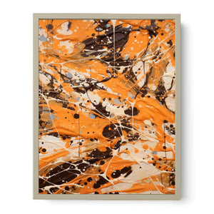 Brown Drip Painting Art Print