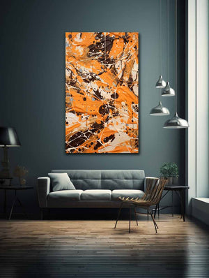 Brown Drip Painting