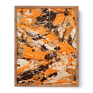 Brown Drip Painting Poster
