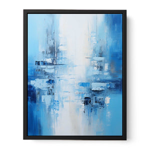 Abstract Blue Painting Canvas Print