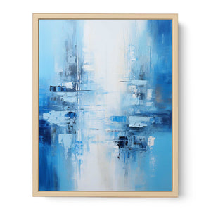 Abstract Blue Painting Streched canvas