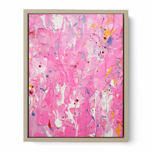 Pink Drip Painting Art Print