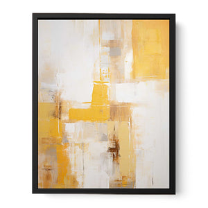 Yellow Grey Art Painting Canvas Print