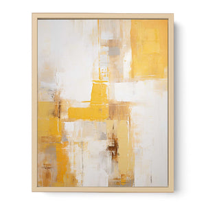 Yellow Grey Art Painting Streched canvas