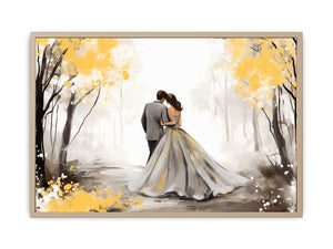 Golden Fall Love Art Art Print