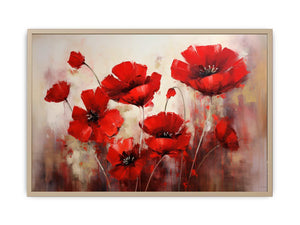 Red Flower Art Painting Art Print